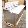 Image 3 : NEW 92" STAINLESS STEEL PIZZA PREP TABLE W/
