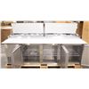 Image 4 : NEW 92" STAINLESS STEEL PIZZA PREP TABLE W/