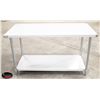 Image 1 : NEW 30" X 60"  18GA STAINLESS STEEL WORK TABLE W/