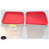 Image 1 : PAIR OF 8 QT CAMBRO DRY STORAGE BINS W/ LIDS