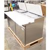 Image 3 : NEW 71" STAINLESS STEEL PIZZA PREP TABLE W/