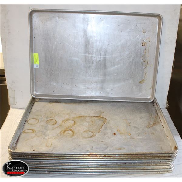 12 FULL SIZED ALUMINUM BUNN PANS