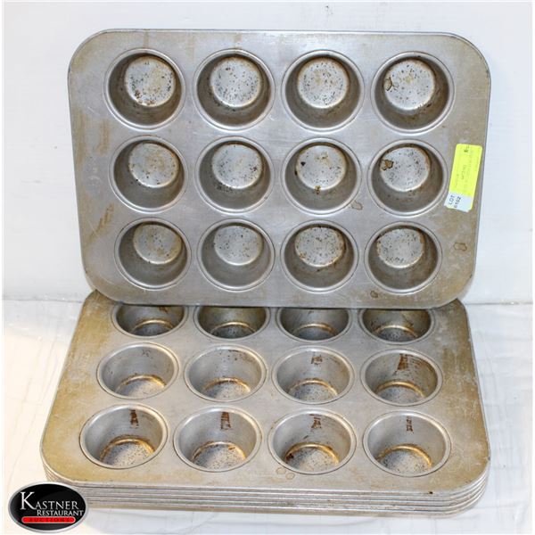6 - 12 SLOT ALUMINUM MUFFIN PANS