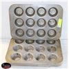 6 - 12 SLOT ALUMINUM MUFFIN PANS
