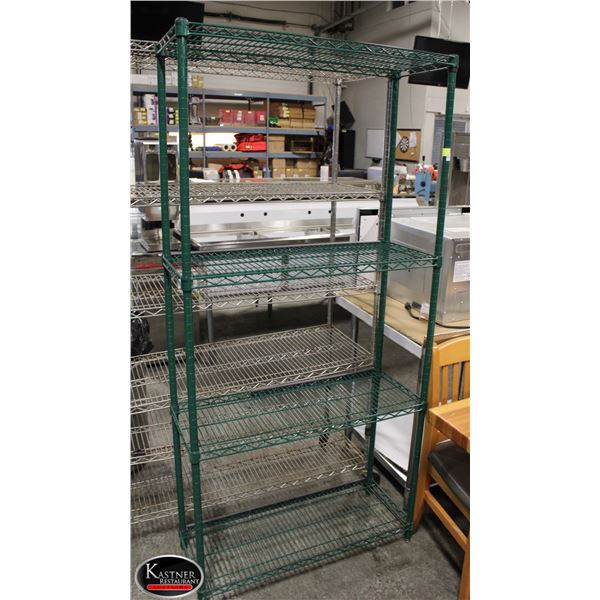 14" X 36" X 75" EPOXY WIRE METRO RACK ON FEET