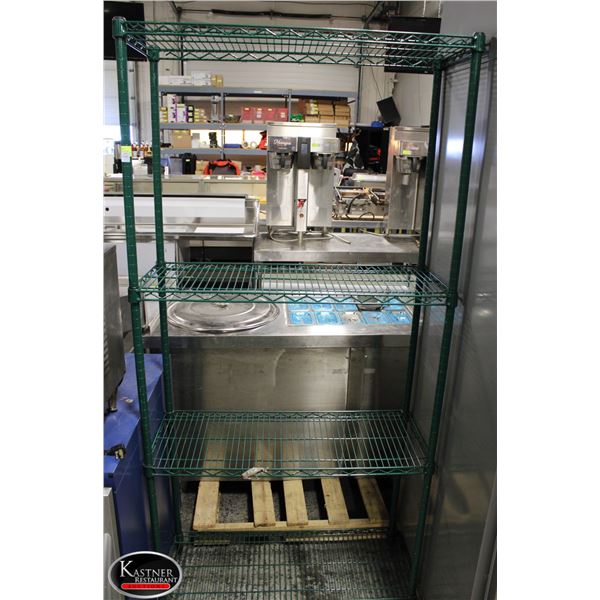 14" X 36" X 75" EPOXY WIRE METRO RACK ON FEET