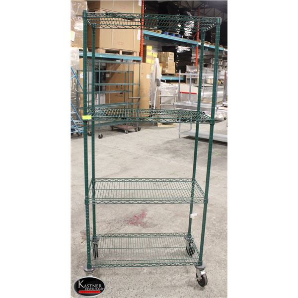 36" X 18" X 80" METRO RACK ON CASTORS