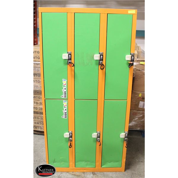 6 LOCKER LOCKER BANK 36" X 18" X 71"