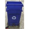 Image 1 : TWO RECYCLING BINS W/ ONE CART ON CASTORS