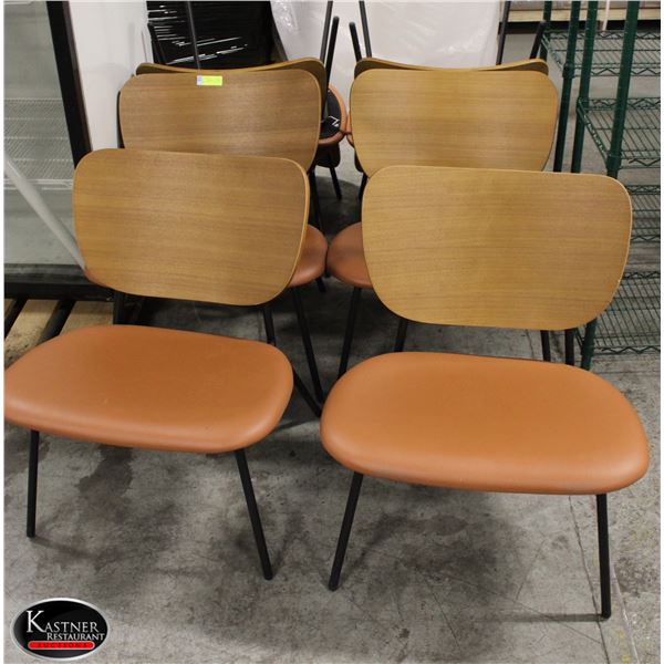 8 MODERN DINING CHAIRS W/ BACK RESTS