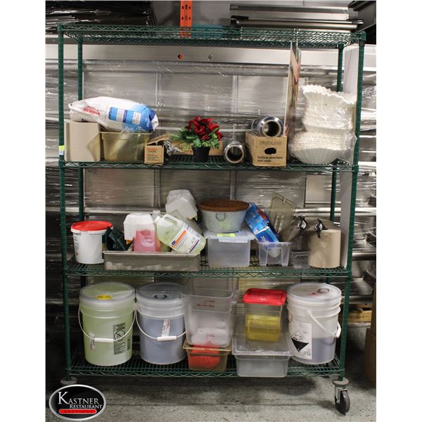 18" X 60" X 80" METRO RACK ON CASTORS