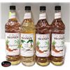 Image 1 : 4 ASSORTED MONIN SYRUPS