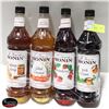 Image 1 : 4 ASSORTED MONIN SYRUPS
