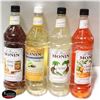 Image 1 : 4 ASSORTED MONIN SYRUPS