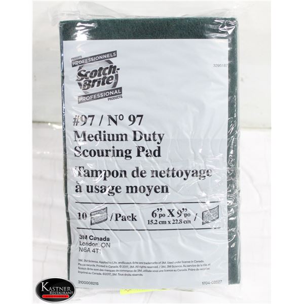 20 NEW SCOTCH BRITE MEDIUM DUTY SCOVERING PADS