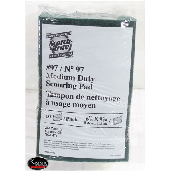 20 NEW SCOTCH BRITE MEDIUM DUTY SCOVERING PADS