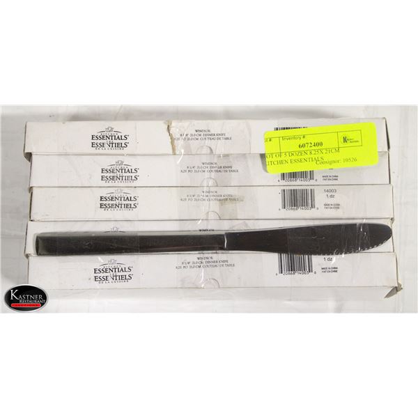 LOT OF 5 DOZEN 8.25X 21CM KITCHEN ESSENTIALS