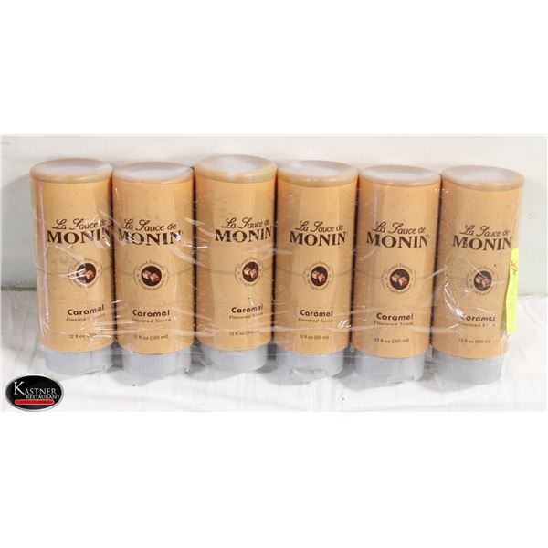 6 355 ML MONIN CARAMEL FLAVOURED SAUCE