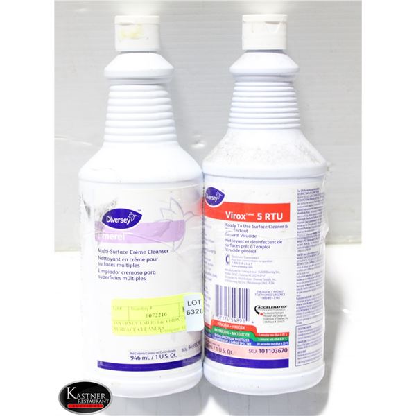 DIVERSEY EMEREL& VIROX 5 TRU SURFACE CLEANERS
