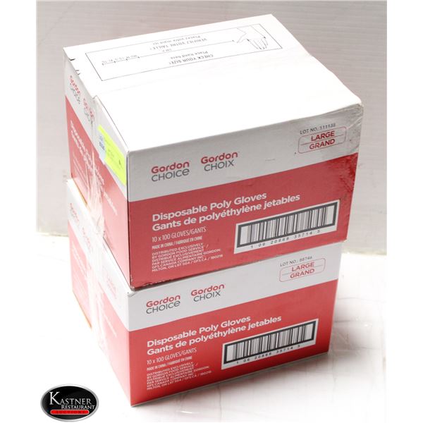200 DISPOSABLE POLY GLOVES