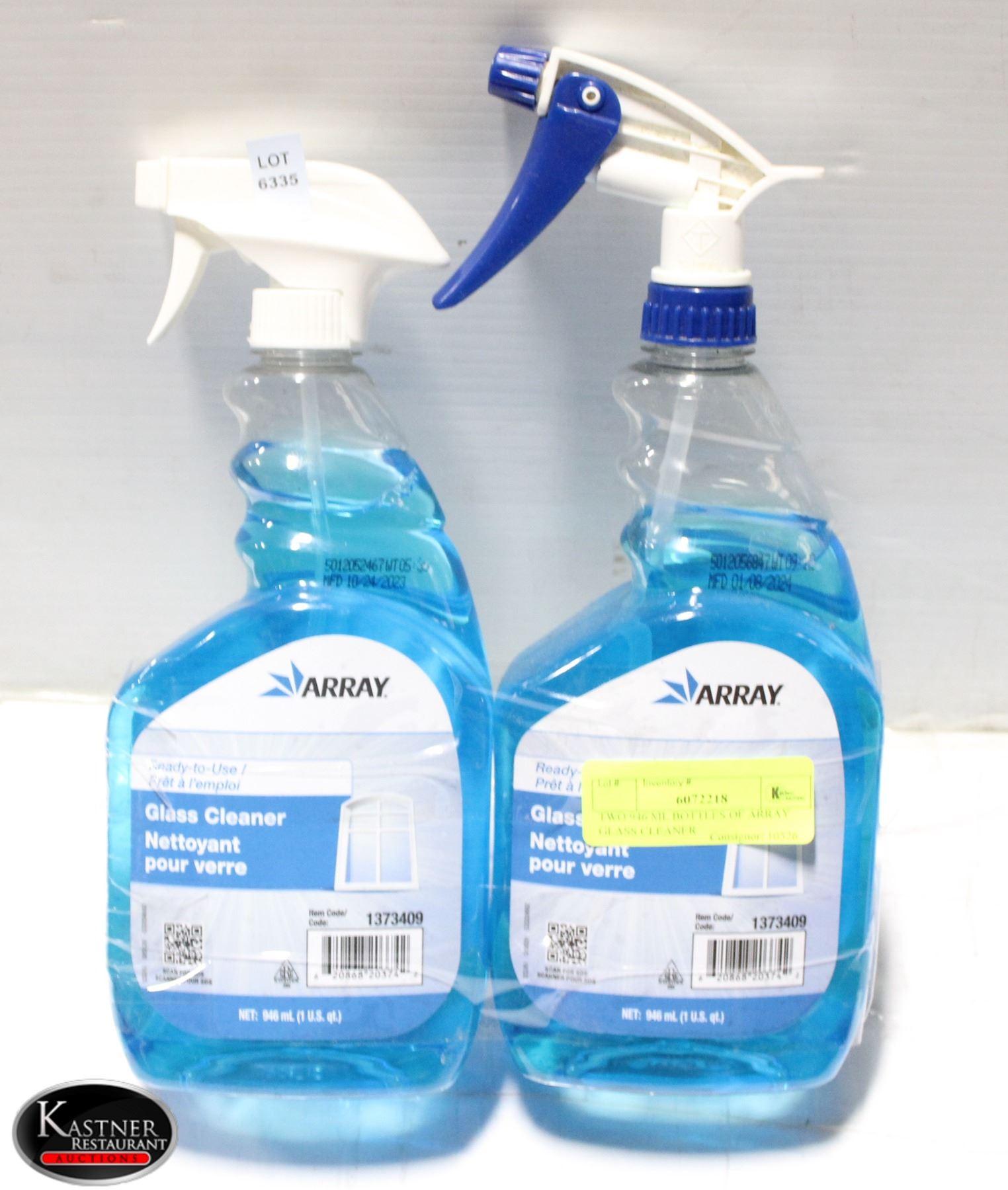 TWO 946 ML BOTTLES OF ARRAY GLASS CLEANER