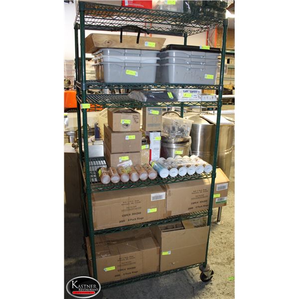 36" X 24" X 80" METRO RACK ON CASTORS