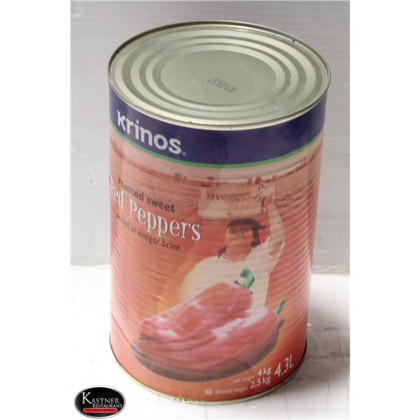 4.3L CAN OF KRINOS ROASTED SWEET RED PEPPERS