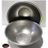 Image 1 : 2 - 16" DAIMETER STAINLESS STEEL MIXING BOWLS
