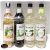 Image 1 : 4 ASSORTED MONIN SYRUPS