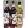 Image 1 : 3 ASSORTED 1L BOTTLES OF MONIN SYRUPS