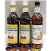 Image 1 : 3 ASSORTED 1L BOTTLES OF MONIN SYRUPS