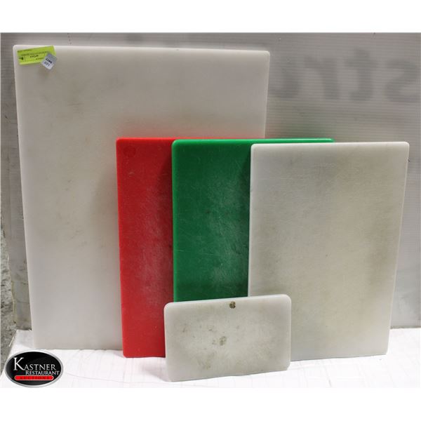 5 ASSORTED CUTTING BOARDS