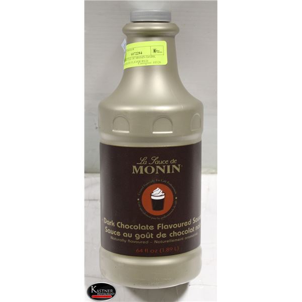 1.89L BOTTLE OF MONIN DARK CHOCOLATE FLAVOURED