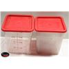 Image 1 : PAIR OF 8 QT CAMBRO DRY STORAGE BINS W/ LIDS