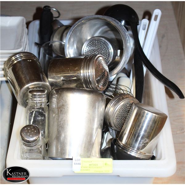 BIN OF MISC RESTAURANT SMALLWARES