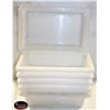 Image 1 : 6 16" X 10" X 6" POLY STORAGE BINS * NO LIDS *