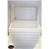Image 1 : 7 16" X 10" X 6" POLY STORAGE BINS * NO LIDS *