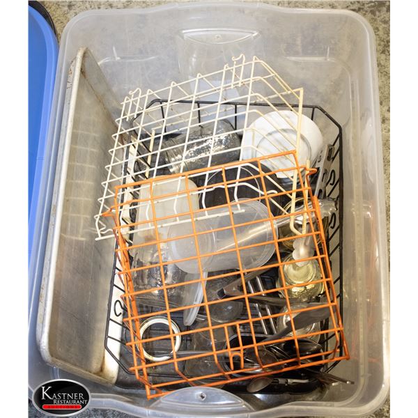 CONTAINER 5--DISH STRAINER, WIRE STORAGE BASKETS,