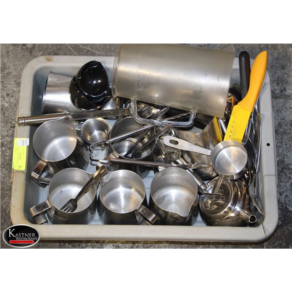 BIN OF MISC RESTAURANT SMALLWARES