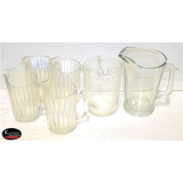 LOT OF MINI PLASTIC WATER PITCHERS SOLD WITH REG