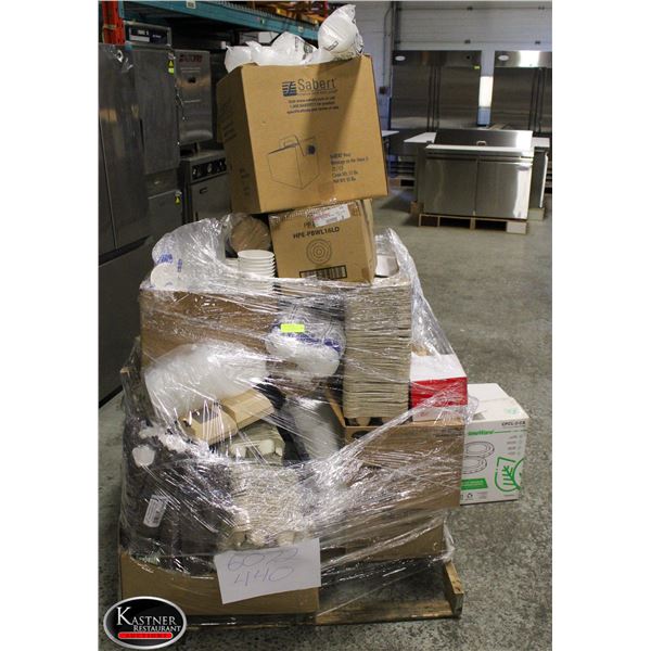 PALLET OF ASSORTED TOGO CONTAINERS & LIDS