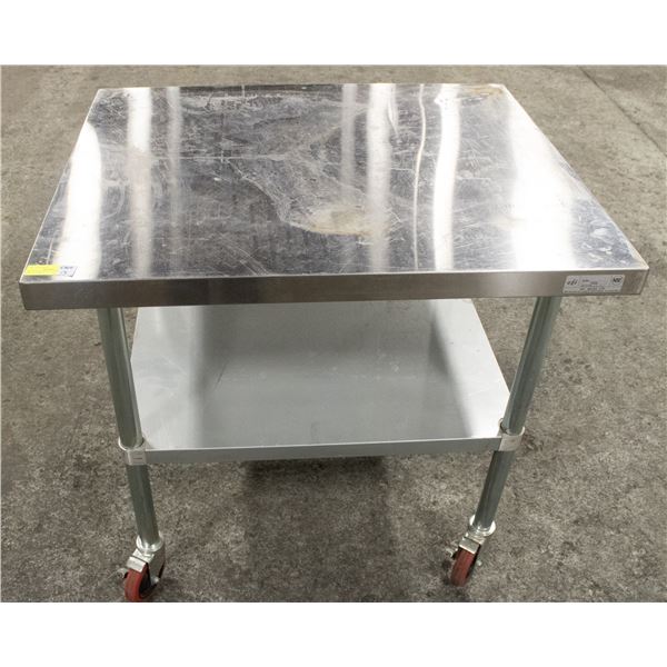 EFI 30" X 36" X 35" S/S WORK TABLE ON CASTORS W/
