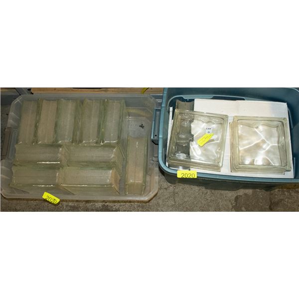 18 - 8" X 8" X 3" GLASS BLOCKS