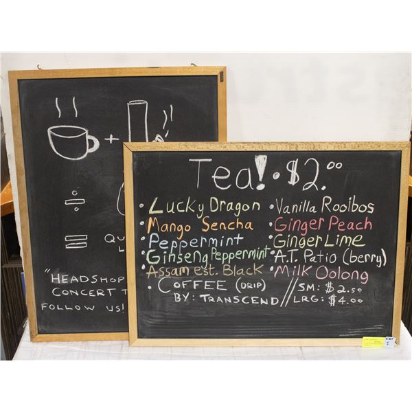 2 - 24" X 18" WALL MOUNT BLACK BOARDS