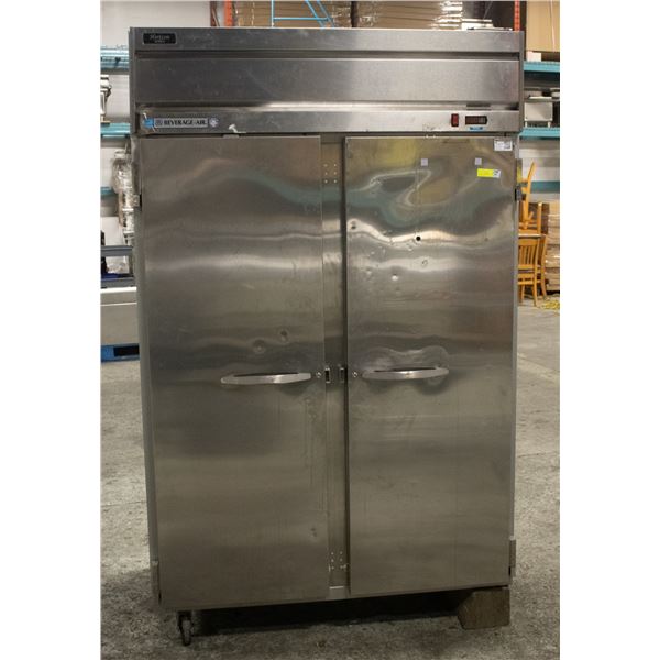 BEVERAGE AIR DOUBLE S/S TOP MOUNT FREEZER