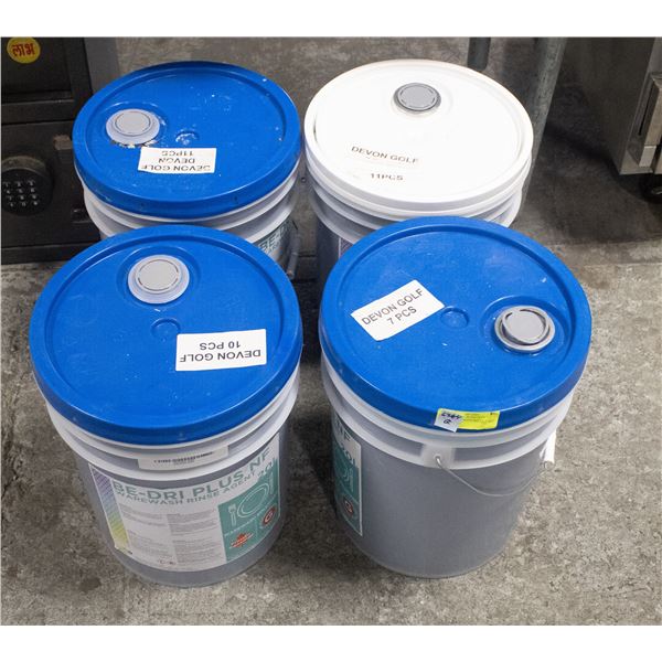 LOT OF 3  2OL BE-DRI PLUS WAREWASH RINSE AGENT +