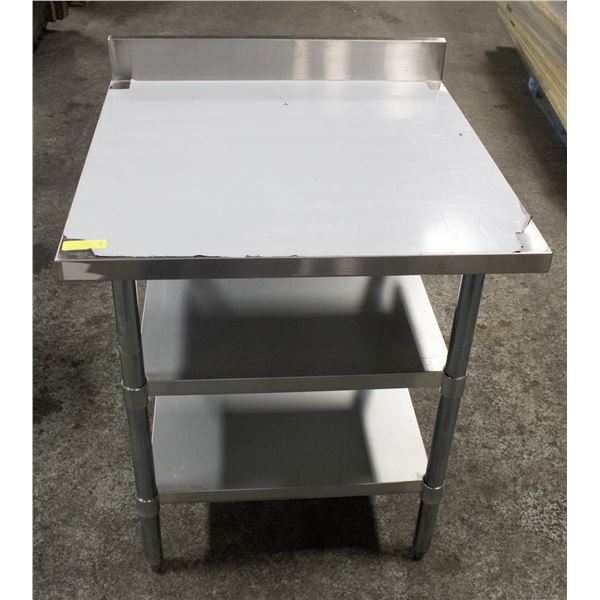 30" X 30" X 34.5" STAINLESS STEEL WORK TABLE W/ 4"