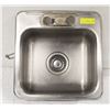 Image 1 : 15" X 15.5" STAINLESS STEEL DROP IN SINK