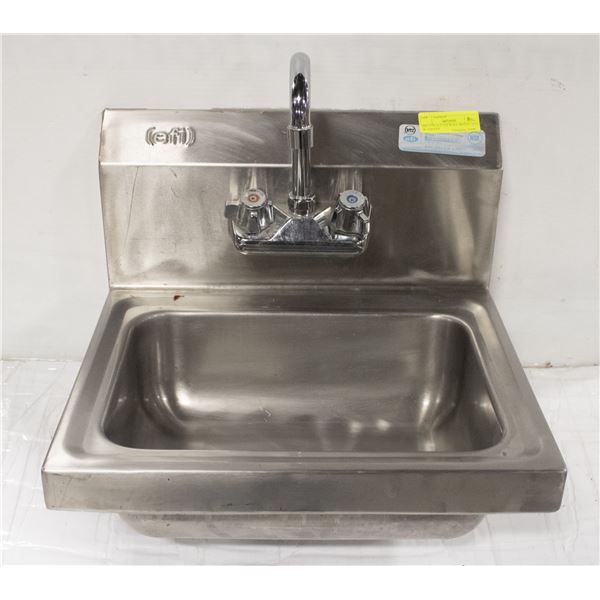 EFI 17"X 15.5" S/S WALL MOUNT SINK W/ FAUCET