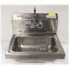 Image 1 : EFI 17"X 15.5" S/S WALL MOUNT SINK W/ FAUCET